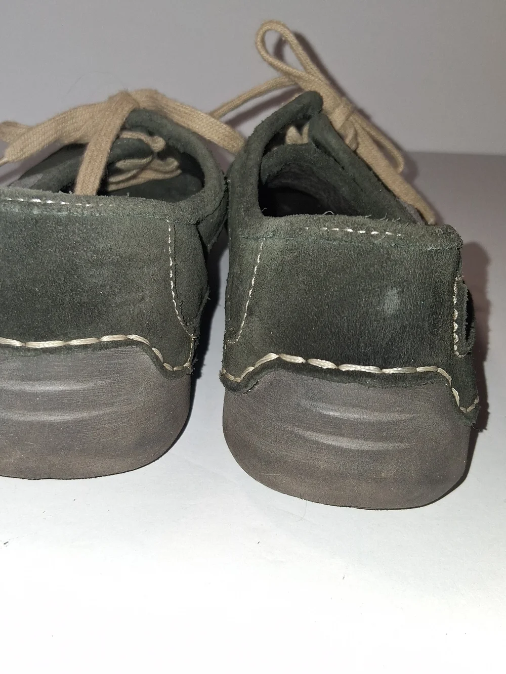 Josef Seibel Dark Olive Green Suede Lace-Up Oxford Shoes Womens Size 38 (8-8.5)
